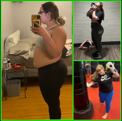 Henderson member before and after transformation at Thrive Kickboxing