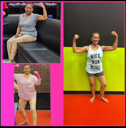 Henderson members before and after transformation at Thrive Kickboxing